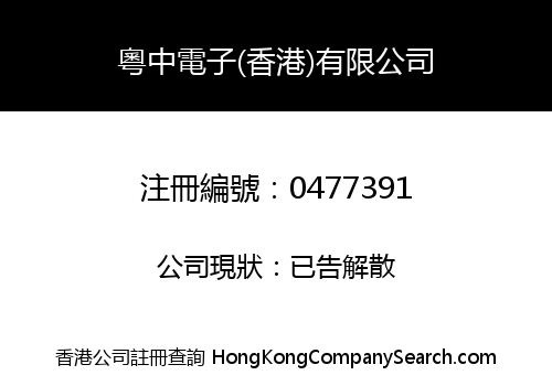 YUE ZHONG ELECTRONIC (HK) LIMITED