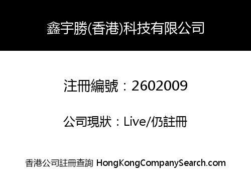 XINYUSHENG (HONG KONG) TECHNOLOGY LIMITED