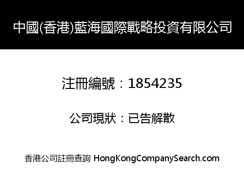 中國(香港)藍海國際戰略投資有限公司