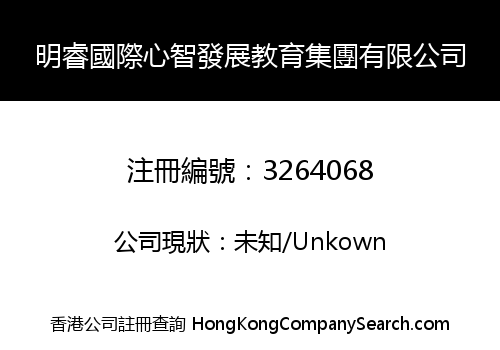 MingRui International Youth Mental Development Group Limited