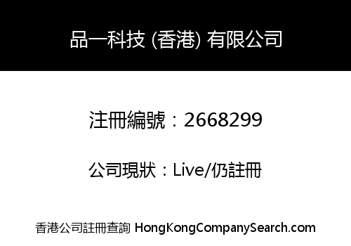 Pinyi Technology (Hong Kong) Company Limited