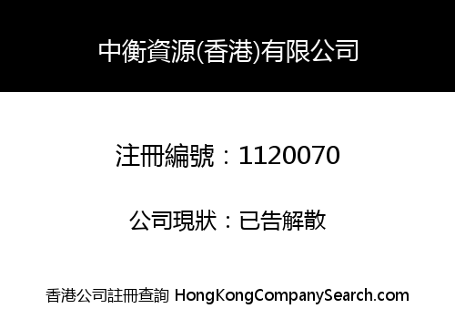 ZHONG HANG RESOURCES (HONG KONG) COMPANY LIMITED