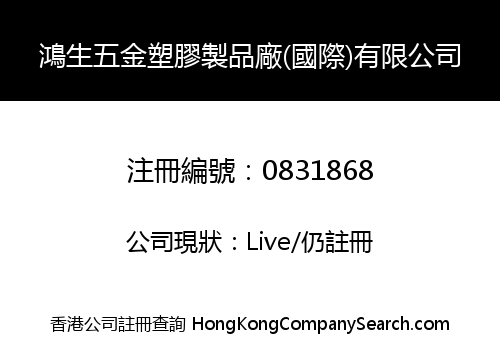 HUNG SANG METAL PLASTIC FACTORY (INTERNATIONAL) LIMITED