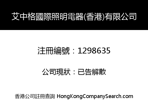 AIZHONGGE INT'L LIGHTING ELECTRICAL (HK) CO., LIMITED