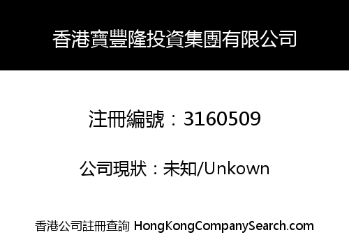 香港寶豐隆投資集團有限公司