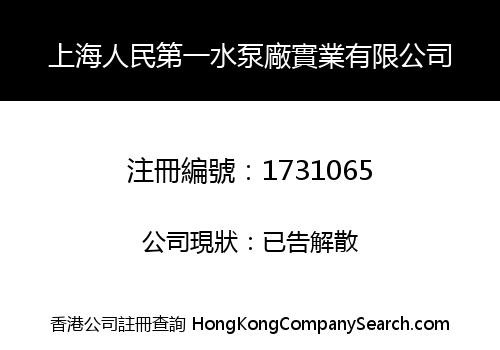 上海人民第一水泵廠實業有限公司