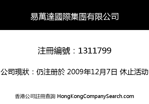 E-WONDER INTERNATIONAL GROUP LIMITED