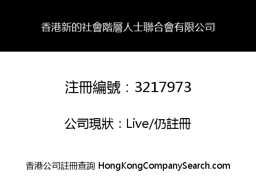 香港新的社會階層人士聯合會有限公司