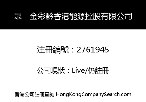 Zhong Yi Jin Cai Qian Hong Kong Energy Holding Limited