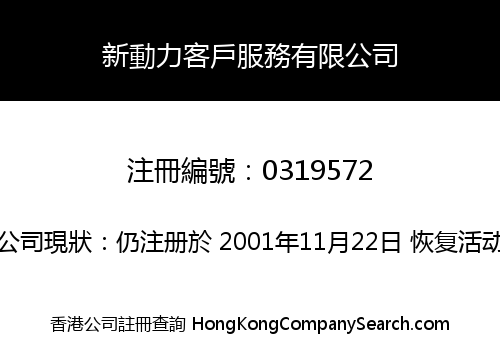 NEW FORCE CUSTOMER SERVICES LIMITED