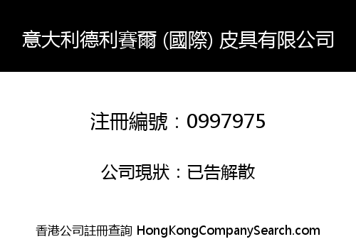 ITALY DELISAIER (INTERNATIONAL) LEATHER LIMITED