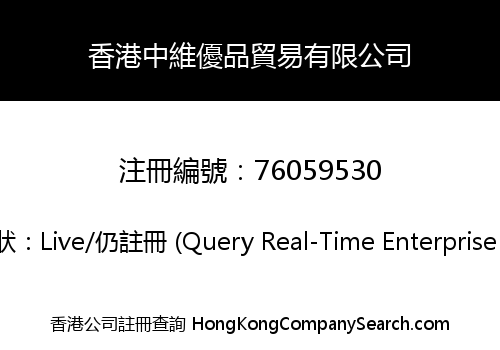 HONG KONG ZHONGWEI YOUPIN TRADING LIMITED