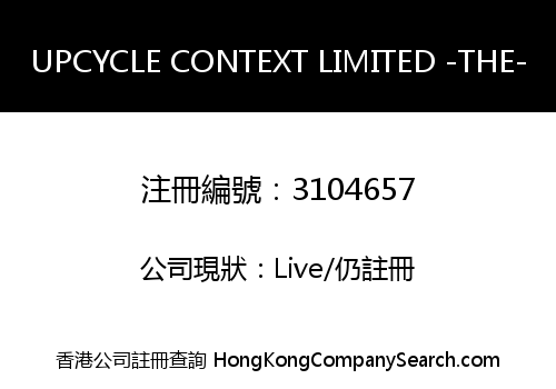 UPCYCLE CONTEXT LIMITED -THE-