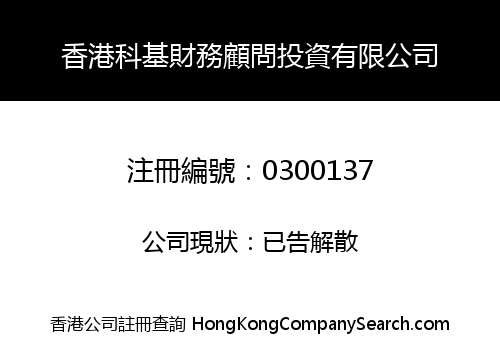HONG KONG FORDKI FINANCIAL CONSULTANTS INVESTMENT LIMITED