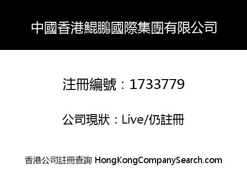 中國香港鯤鵬國際集團有限公司