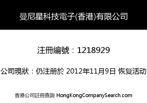 MANNY STAR TECHNOLOGY ELECTRONIC (HK) LIMITED