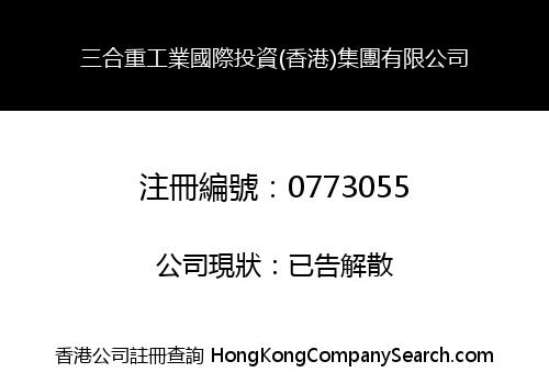 TRIPLE HEAVY INDUSTRY INTERNATIONAL INVESTMENT (HONG KONG) HOLDING LIMITED