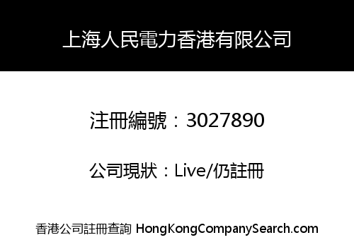 SHANGHAI RENMIN POWER HONG KONG LIMITED