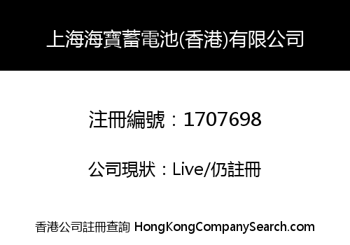 上海海寶蓄電池(香港)有限公司