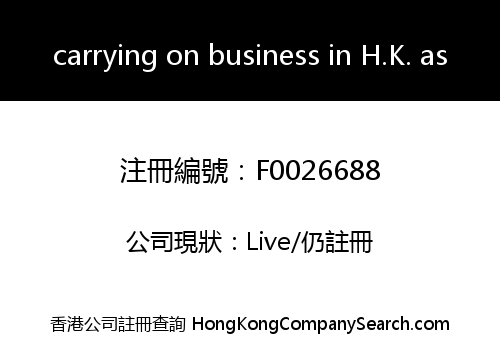 carrying on business in H.K. as