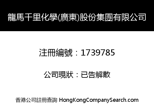 LONGMA QIANLI CHEMICAL (GUANGDONG) HOLDINGS GROUP LIMITED