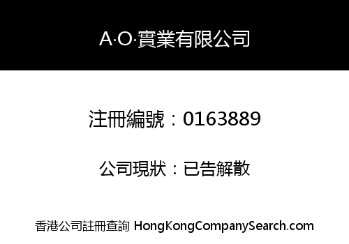A. O. INDUSTRIAL LIMITED