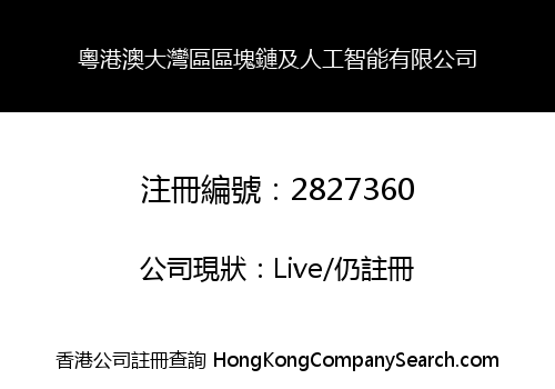 粵港澳大灣區區塊鏈及人工智能有限公司