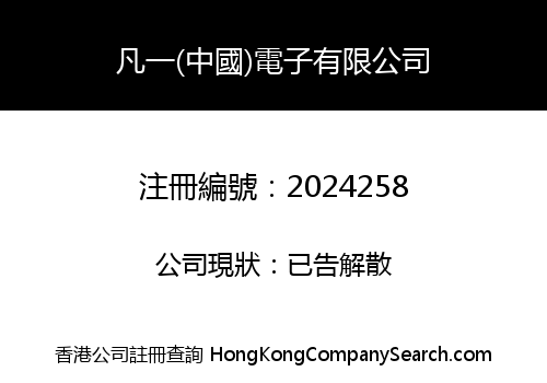 Where One (China) Electronics Co., Limited