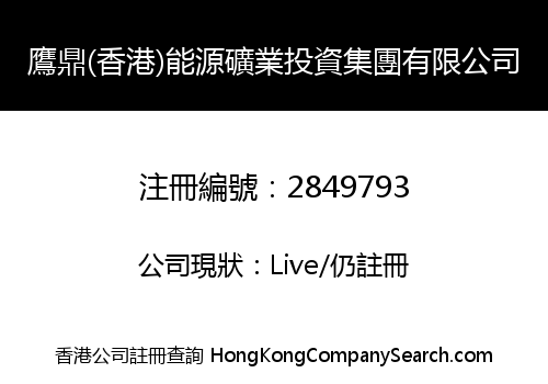 Yingding (Hong Kong) Energy Mining Investment Group Limited
