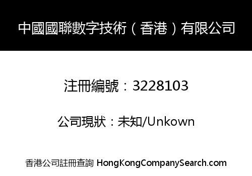 中國國聯數字技術（香港）有限公司