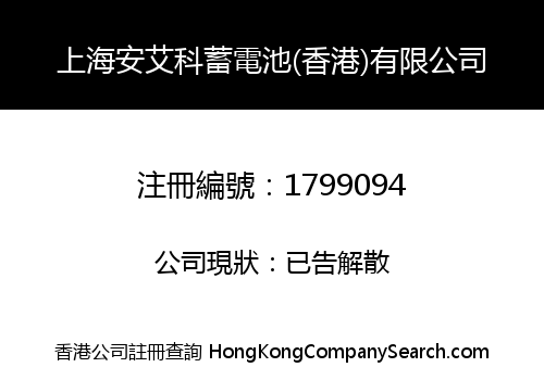 上海安艾科蓄電池(香港)有限公司