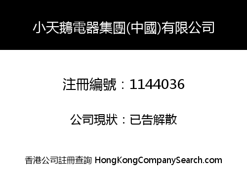 LITTLE SWAN ELECTRIC APPLIANCES GROUP (CHINA) LIMITED