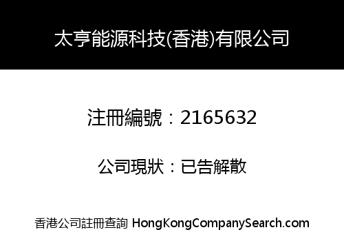 TH ENERGY TECHNOLOGY HK LIMITED