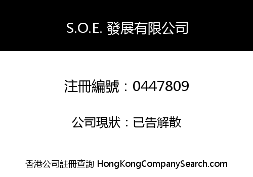 S.O.E. 發展有限公司