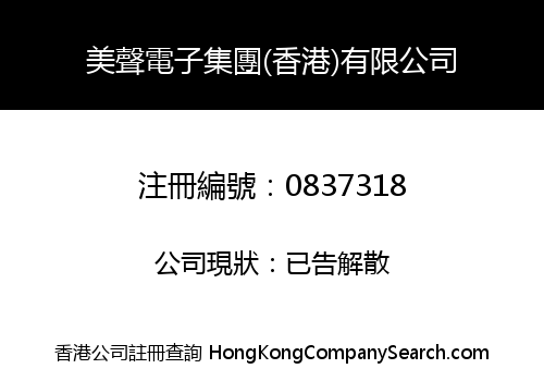 美聲電子集團(香港)有限公司