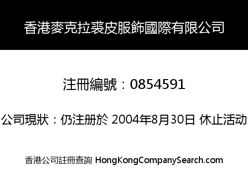 HK MIKOLAC FUR GARMENT INT'L CO., LIMITED