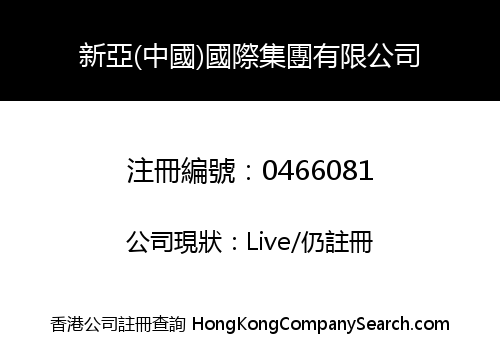 新亞(中國)國際集團有限公司