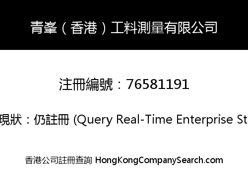 青峯（香港）工料測量有限公司
