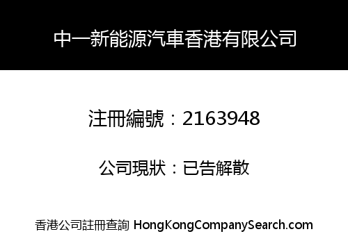 Zonyi New Energy Auto (Hong Kong) Company Limited