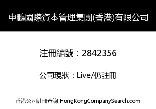 申鵬國際資本管理集團(香港)有限公司