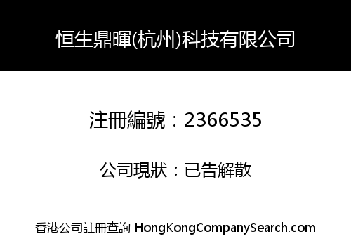 HENGSHENG DINGHUI (HANGZHOU) TECHNOLOGY CO., LIMITED