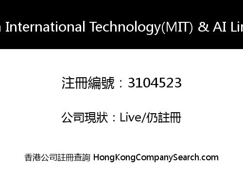 Meta International Technology(MIT) & AI Limited