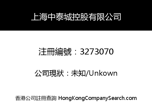 Shanghai Zhongtaicheng Holdings Limited