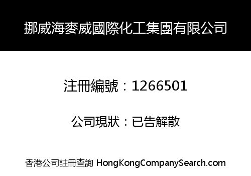NORWAY HAIMAIWEI INT'L CHEMICAL INDUSTRY GROUP LIMITED