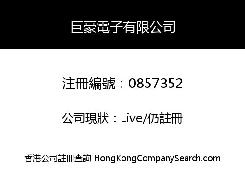 巨豪電子有限公司