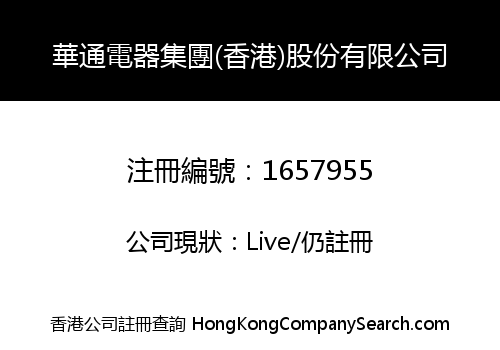 HUATONG ELECTRICAL GROUP HK SHARE LIMITED