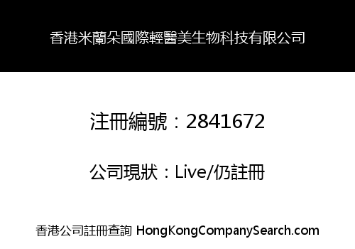 Hong Kong Milanduo International Light Medical Beauty Biotechnology Limited