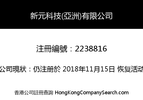 新元科技(亞洲)有限公司