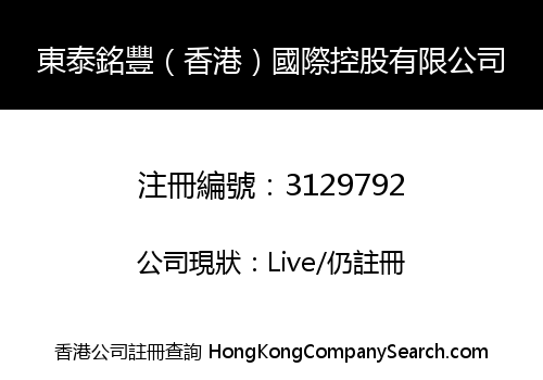 東泰銘豐（香港）國際控股有限公司