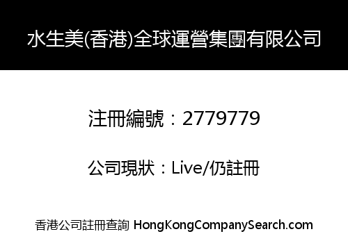 SHUI SHENG MEI (HK) GLOBAL OPERATION GROUP LIMITED